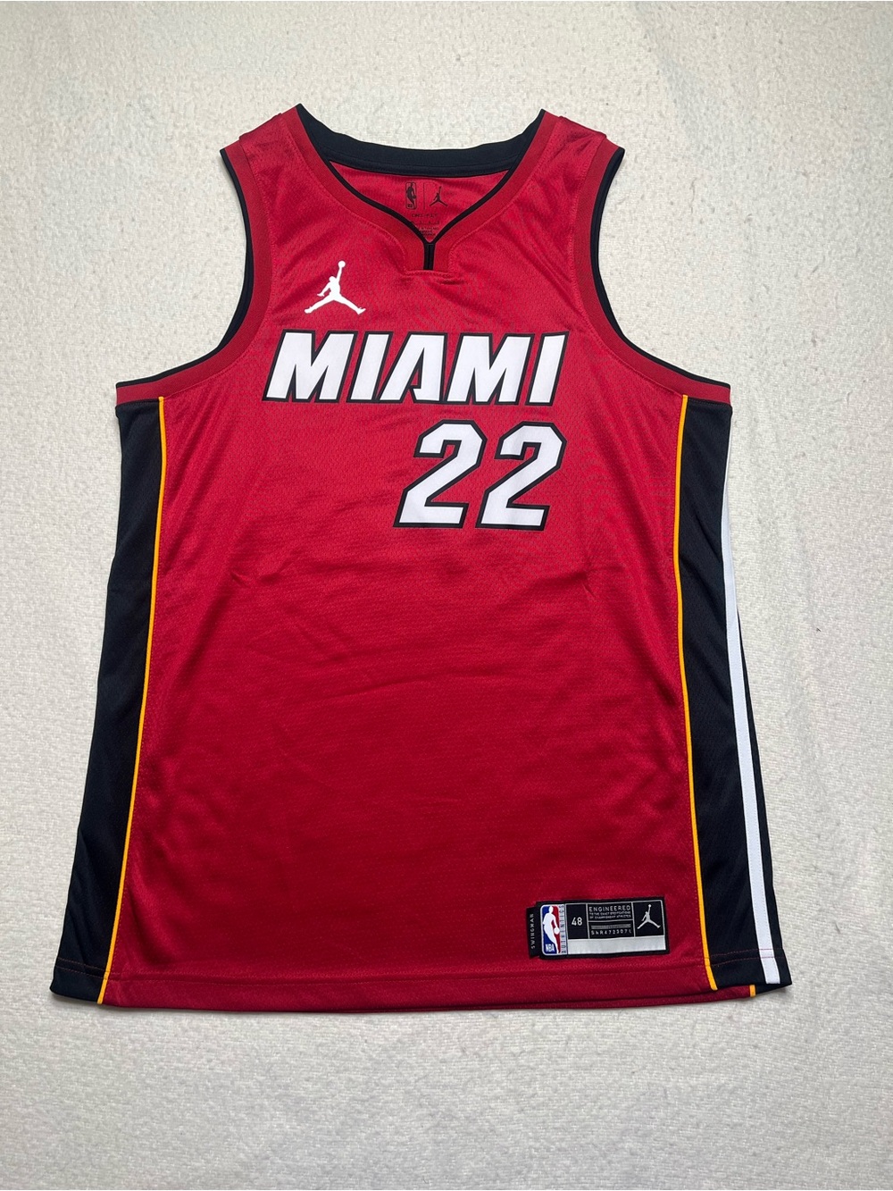 Jordan Nike Swingman NBA Miami Heat Jimmy Butler Statement Red Jersey Mens 48 L